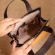Handcrafted Peach Dark Chocolate Handbag Leather Modern